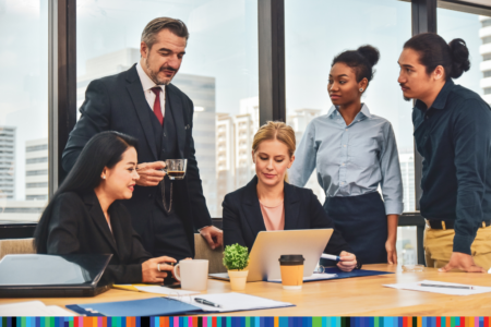 team working around a table